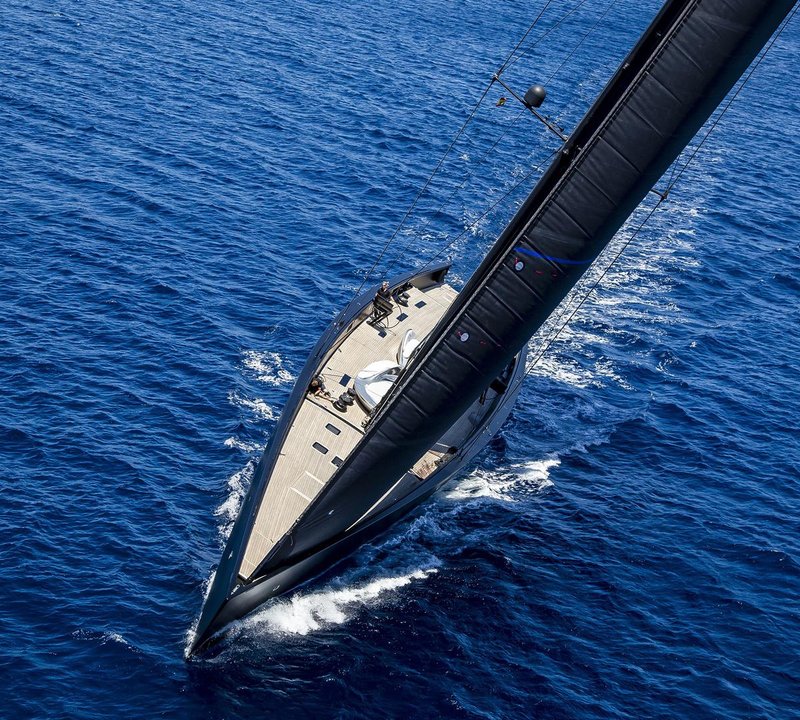 yacht black sail